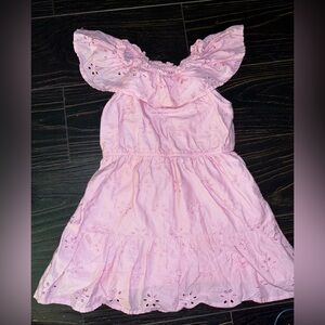 Gap Pink Eyelet Kids Dress size xs 4/5